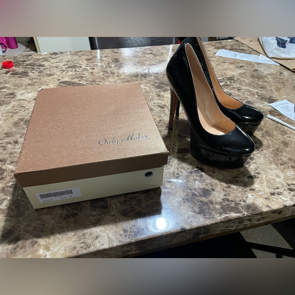 Only Maker black high heels size 13